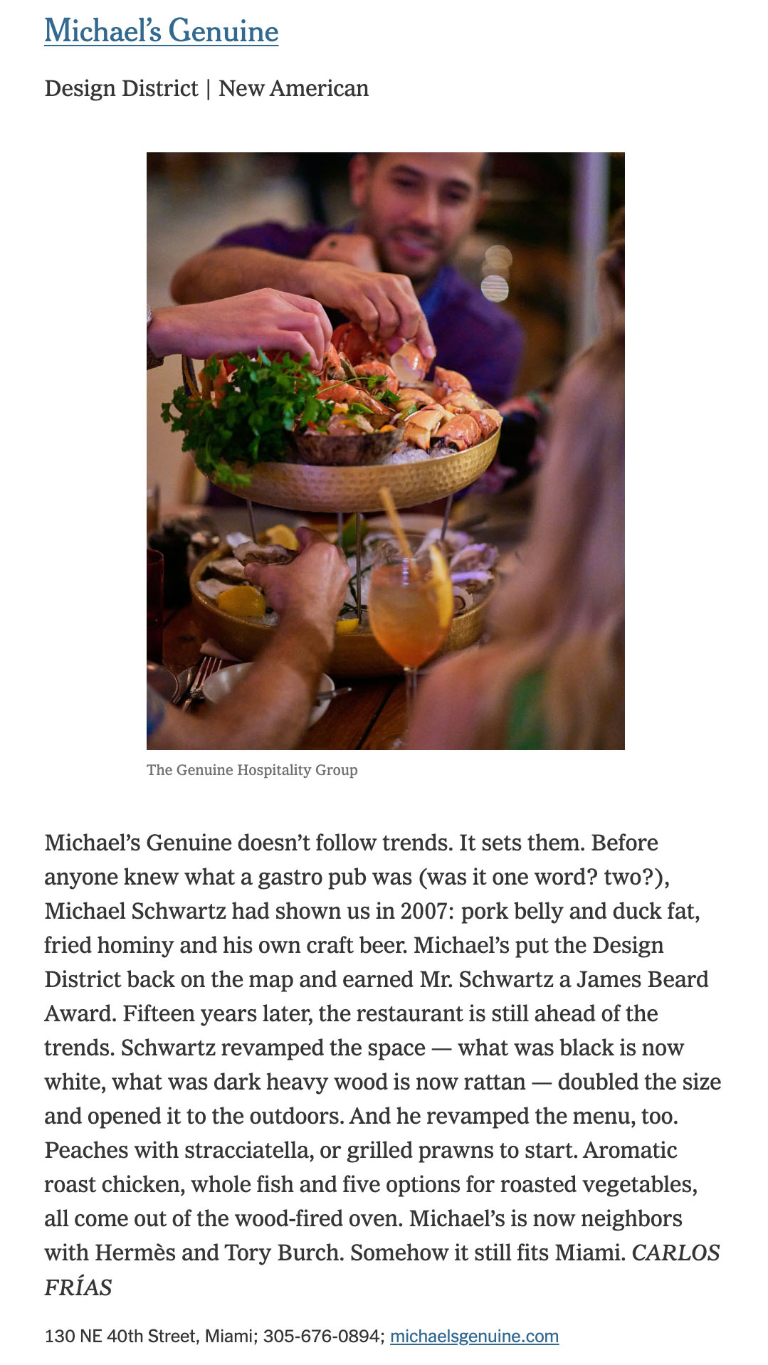 Michael's in Miami Top 25 - mobile